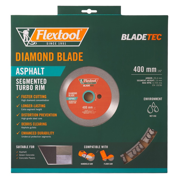Flextool Diamond Blade Asphalt 400 Front00063