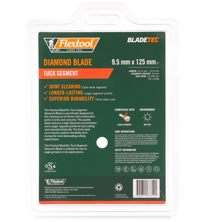 Flextool Diamond Cup Tuck Segment 125 Back00243