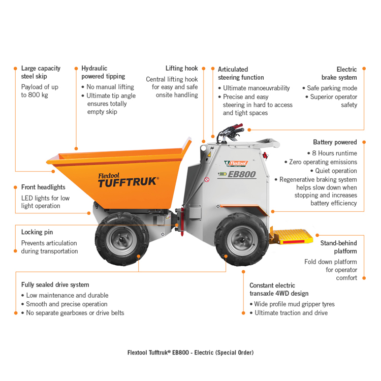 Flextool Flextool TuffTruk EB800 - Electric 24 V | Flextool