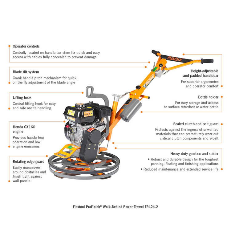 1000X1000 F&B Image Flextool Profinish Walk Behind Power Trowel FP424 2 FT220062 UNIT