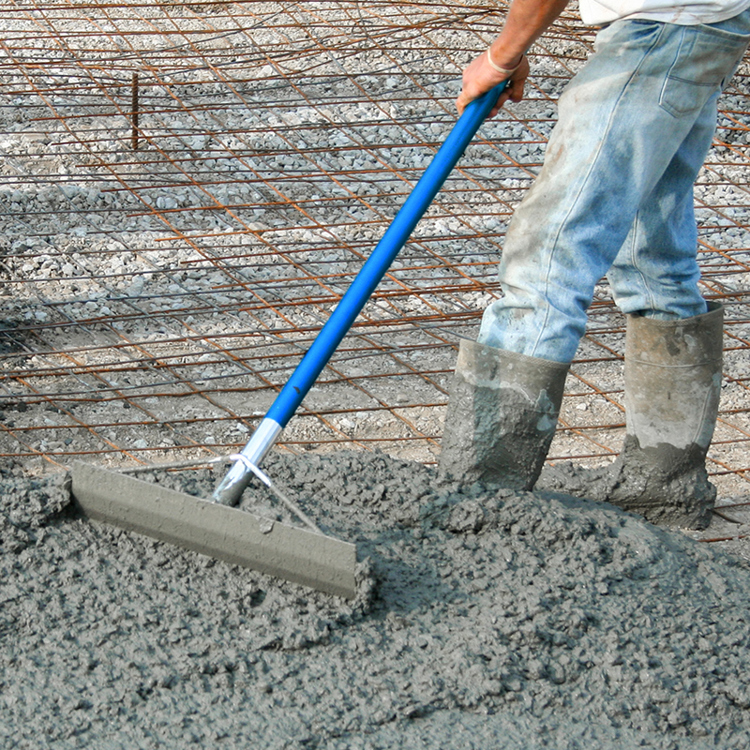 Cocnrete Rake Concrete Placing Rake All Aluminium - Foam Grip Handle - Kraft Tool Co