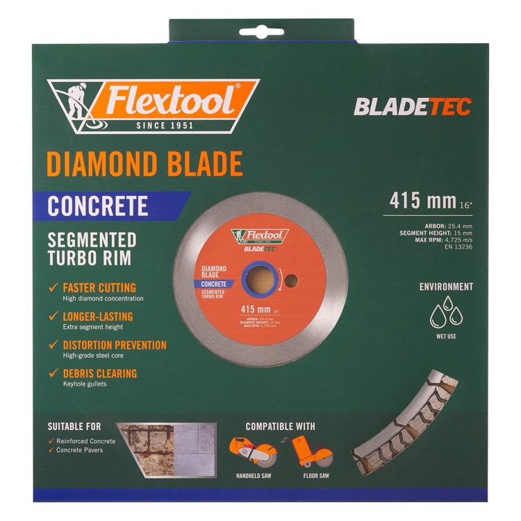 Flextool Diamond Blade Concrete 415 Front00068