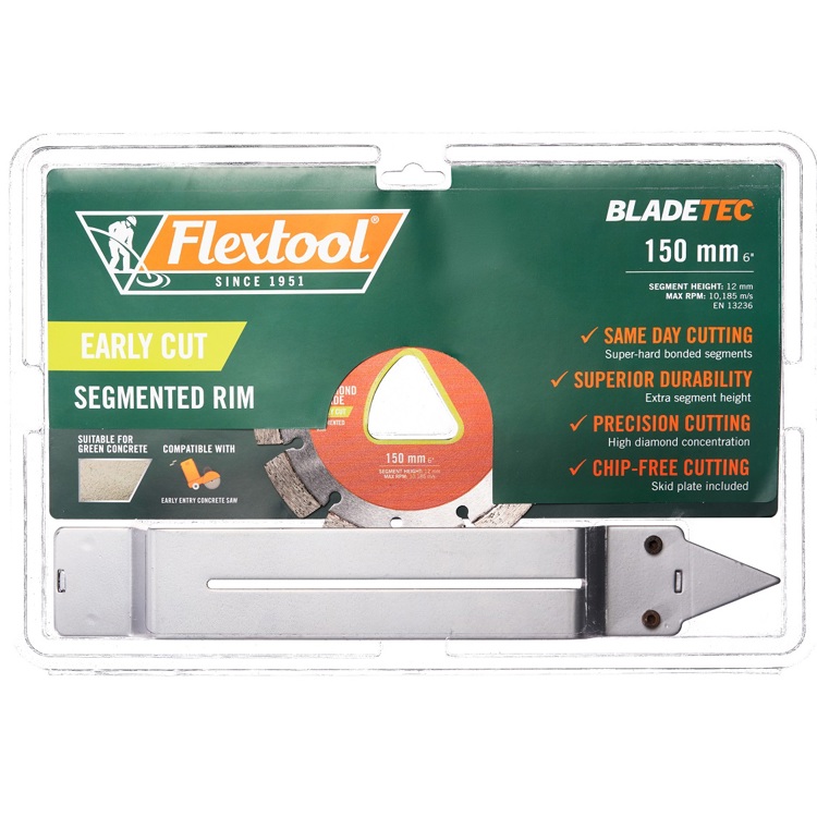 Flextool Diamond Cup Segment Rim Early Cut 150 Front00274