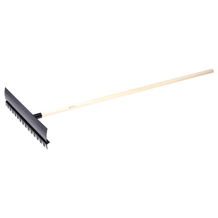 Concrete Placing Rake Steel Blade - Wood Handle - Kraft Tool Co